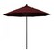 California Umbrella 9' Black Aluminum Market Patio Umbrella, Pacifica Burgundy 194061335888 - alternate 1